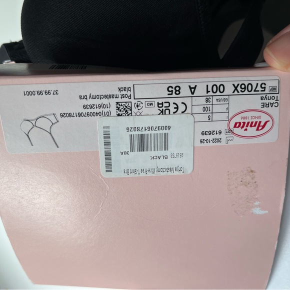 Anita Tonya Mastectomy Wire-Free T-Shirt Bra new in box 38A black - Picture 4 of 7